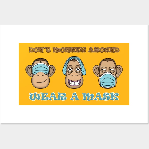 Monkey Masks Wall Art by NGM